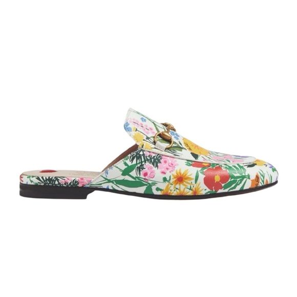 LIMITED EDITION Gucci X Ken Scott Princetown Floral Mules - Picture 1 of 11